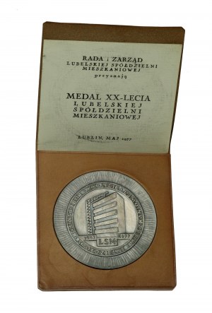 PRL, Medaille zum 20-jährigen Bestehen der Wohnungsbaugenossenschaft Lublin 1957-1977 (200)