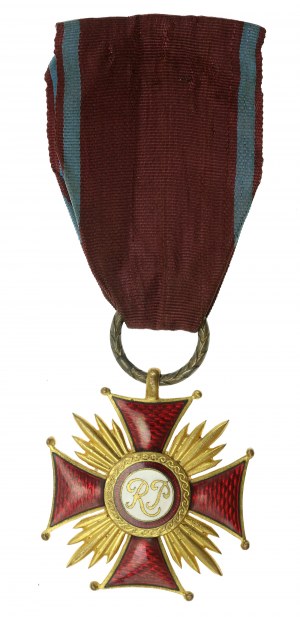 Volksrepublik Polen, Goldenes Verdienstkreuz der Republik Polen, - Schnitt. Münzstätte 1949-1952 (382)