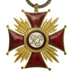 Volksrepublik Polen, Goldenes Verdienstkreuz der Republik Polen, - Schnitt. Münzstätte 1949-1952 (382)