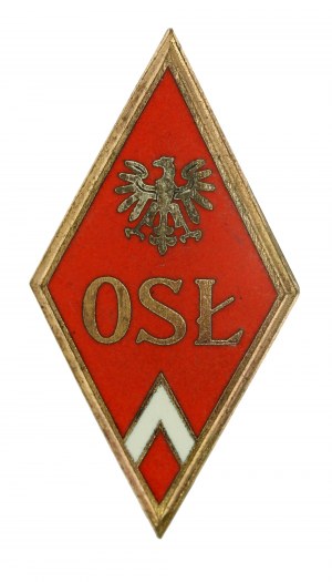 Volksrepublik Polen, Offiziersabzeichen der Kommunikationsschule 1952. Absolvent der OSŁ (935)