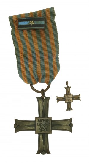 PSZnZ, Krzyż Monte Cassino numerowany [26836] wraz z miniaturą (937)