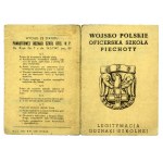 République populaire de Pologne, insigne des officiers de l'école d'infanterie avec carte datée de 1948 (943)