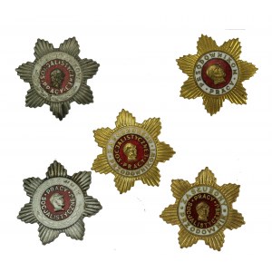 Poľská ľudová republika, súbor odznakov Robotníckeho sprievodcu. Rôzne druhy. 5 ks. (956)