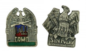 Poľská ľudová republika, dva odznaky ORMO a syn pluku (958)