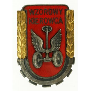 République populaire de Pologne, insigne de chauffeur modèle 1951, grand (975)