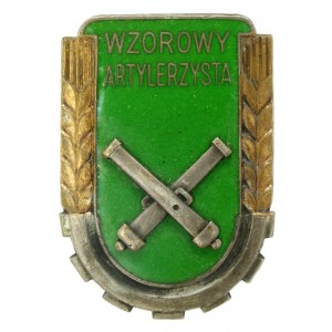 People's Republic of Poland, Model Artilleryman badge, model 1951. large. (977)