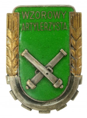 PRL, Odznaka Wzorowy Artylerzysta wz. 1951. Duża. (977)