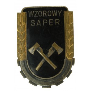 République populaire de Pologne, insigne de sapeur modèle wz. 1951. grand (983)