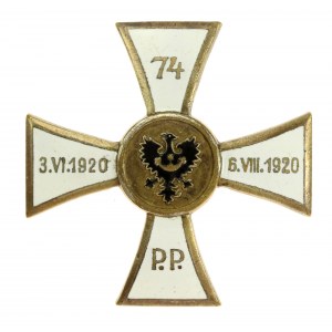 II RP, insigne du 74e régiment d'infanterie de Haute-Silésie (994)