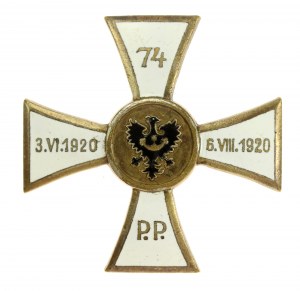 II RP, insigne du 74e régiment d'infanterie de Haute-Silésie (994)