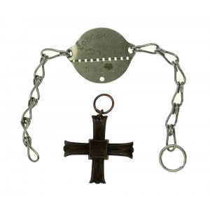 PSZnZ, un set di cimeli del capitano, la Croce di Montecassino e un braccialetto commemorativo (547)