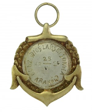 II RP, insigne de la section aviron du Sokol de Cracovie 1925 (460)