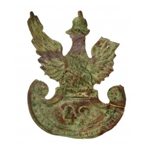 II RP, Aquila wz. 19 - 43° Reggimento Fucilieri della Legione di Bayonne. Raro (721)