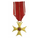 PRL, Croix de Chevalier de l'Ordre de Polonia Restituta (Classe V) avec figurine et boîte (803)