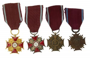 PRL, zestaw Krzyż Zasługi lata 50-te. [4 szt.] (818)