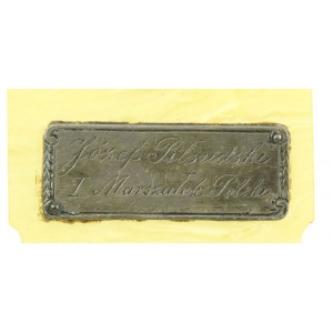 II RP, plaque Jozef Pilsudski 1er maréchal de Pologne (215)