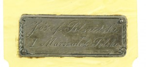 II RP, plaque Jozef Pilsudski 1er maréchal de Pologne (215)