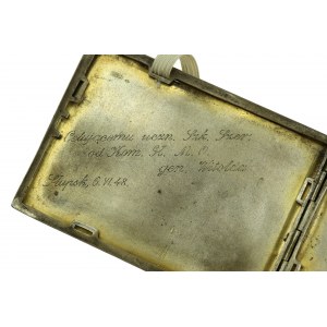 Silver cigarette box from MO Commander General Witold, 1948 (786)
