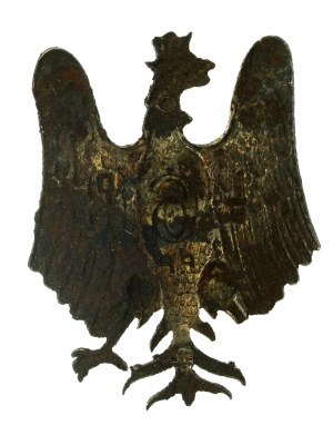II RP, aigle superposé à l'insigne du 6ème Régiment d'Infanterie des Légions Polonaises (852)