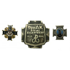 Odznaki pamiątkowe Armii Krajowej zestaw 3szt. (883)