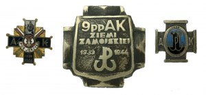 Odznaki pamiątkowe Armii Krajowej zestaw 3szt. (883)
