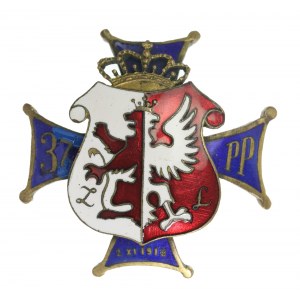 II RP, insigne du 37e régiment d'infanterie de Leczyca (920)