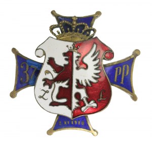 II RP, insigne du 37e régiment d'infanterie de Leczyca (920)