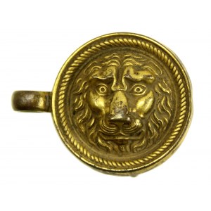 Fibbia da cintura con testa di leone, Francia (114)