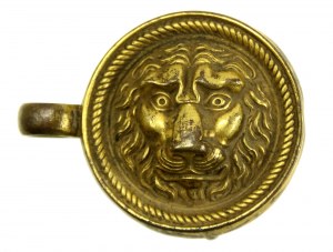 Fibbia da cintura con testa di leone, Francia (114)