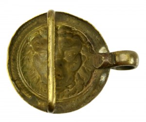 Fibbia da cintura con testa di leone, Francia (114)