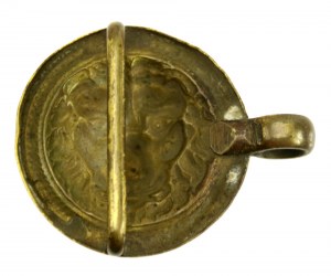 Belt buckle with lion's head, France (114)