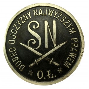 II RP, Abzeichen der Nationalen Partei, Bezirk Lodz (689)