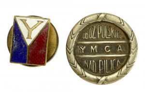 II RP, YMCA deux badges (692)
