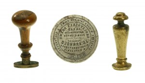 Sada tří známek firmy Skoczyński & Drews, Varšava 19. století (647)