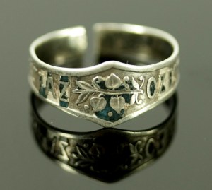 Commemorative ring from Czestochowa. Silver 84th 19th / 20th century. (599)