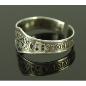 Commemorative ring from Czestochowa. Silver 84th 19th / 20th century. (599)