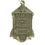 Pendentif de l'Union des artisans chrétiens du Royaume de Pologne, pour la participation à la crèche 4 jetons Varsovie 1910 - 1913 (600)