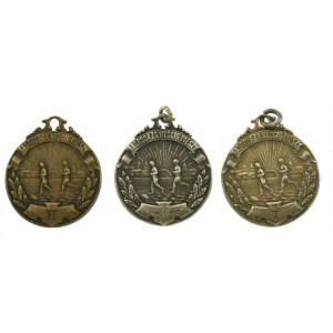 Medaily Zväzu kresťanských remeselníkov v Poľskom kráľovstve, Varšava 1913, Cena za pešie preteky. 3 kusy(648)