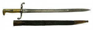 Bagnet niemiecki wzór71 w pochwie skórzanej do karabinu mauser wz 1871 i 1888 (101)