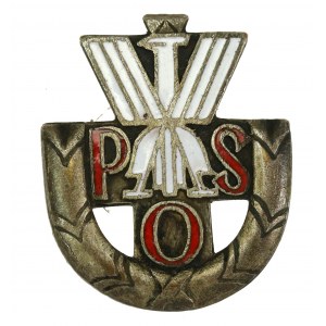 II RP, miniatura srebrnej odznaki POS (698)