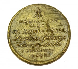 II RP, medaila na pamiatku svadby manželov Zamoyských, Kozłówka 1925 (256)