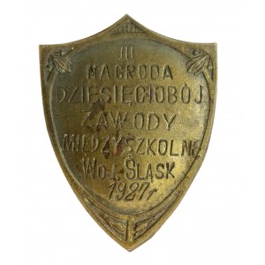 II RP, odznaka Zawody Międzyszkolne Woj. Śląskiego 1927 r. (258)