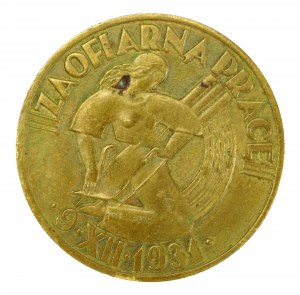 II RP, Odznaka Honorowa „Za Ofiarną Pracę” 1931. Proj. Zofia Stryjeńska (369)