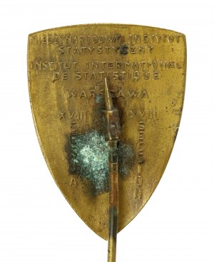 II RP, odznak Mezinárodního statistického institutu, Varšava 1929(431)