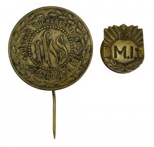 II RP, dwie odznaki religijne, Częstochowa 1929 (432)