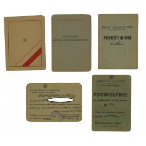 Volksrepublik Polen, Satz von Dokumenten eines WP-Offiziers. Insgesamt 5 Stück. (745)