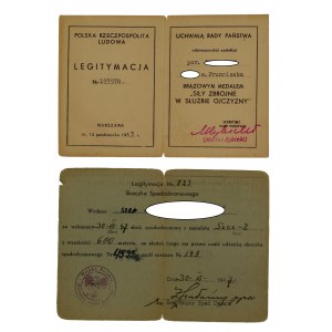 République populaire de Pologne, ensemble de documents d'un officier du WP. Total de 5 pièces. (745)