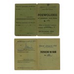 People's Republic of Poland, a set of documents following a WP officer. Total of 5 pcs. (745)