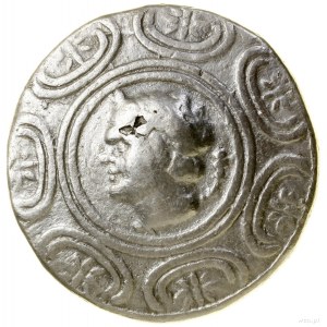 Tetradrachma, (asi 276-239 př. n. l.); Av: makedonský štít,...