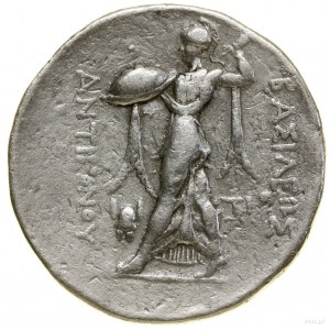 Tetradrachma, (asi 276-239 př. n. l.); Av: makedonský štít,...